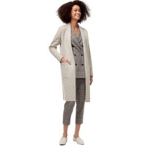 BABATON Aritzia Lance Wool Knit Open Front Gray Cardigan Mid-Length Med Pockets